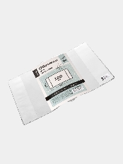 Обложка 209х350 для тетрадей,  прозрачная, 120 мкм, ПВХ по 100 шт., с индивидуальным ШК. ОП209х350