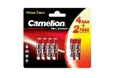 Camelion LR03 Plus Alkaline 4+2 (4+2LR03-BP,батарейка,1.5В)