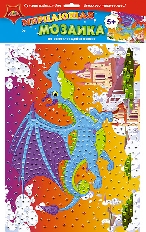 Самокл. мерцающая мозаика из мягк. пласт. А3 "Дракон"