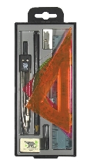 Набор чертеж. ГЛОБУС ЮНИОР 125 мм 9 пр. пласт.пенал европодвес