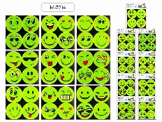 Набор наклеек светоотражающих СМАЙЛЫ, 4 шт. M-7214