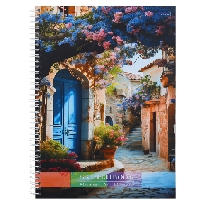 "Premium" Тетрадь SketchBook 50л А4ф без линовки 100г/кв.м перфорация на отрыв с твердой обложкой на