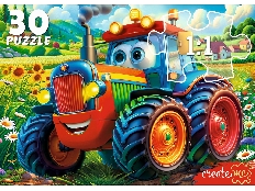 ПАЗЛЫ 30 элементов. ВЕСЕЛЫЙ ТРАКТОР (Арт. ПУ30-3177)