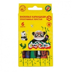Набор воск. каранд. толстые Каляка-Маляка  6 цв. трехгранные 11 мм 2+