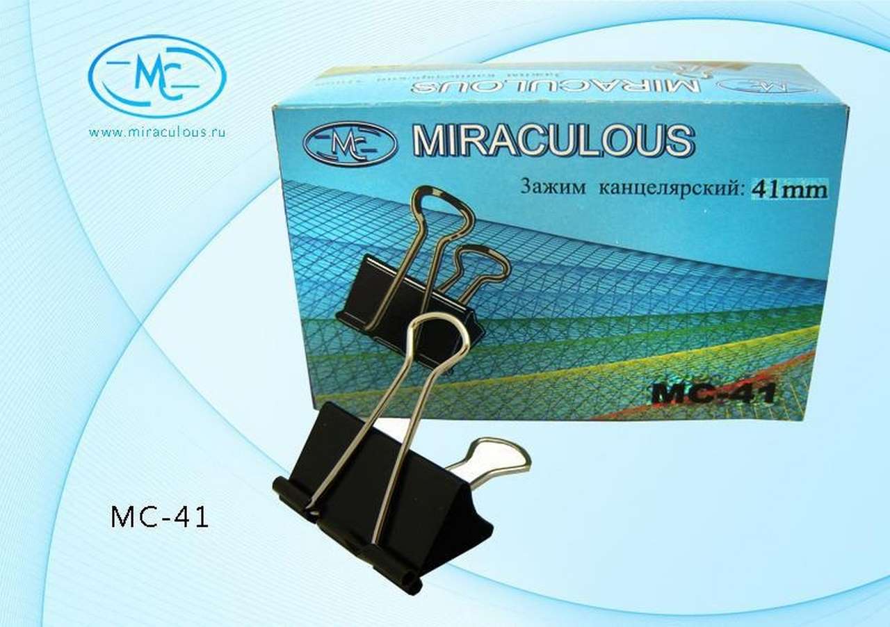 Зажим: металлический, ширина - 41мм /черный/