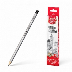 Чернографитные шестигранные карандаши ArtBerry®  2H, H, HB, HB, B, 2B (в коробке 6 шт.)