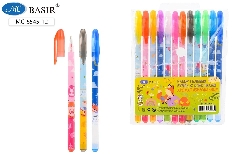 Набор гелевых ручек: "ЛИСЯТА"; ароматизированные, с блёстками, цветной пластиковый корпус с рисунком
