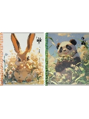 ТМ"Collezione" Тетрадь КЛЕТКА 48л. МИЛЫЕ ЖИВОТНЫЕ И ЦВЕТЫ (48-6535) цвет.спир.,твин лак, хол. фольга