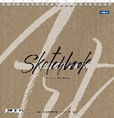 "Premium" Блокнот SketchBook 30л А5ф 200х200мм КРАФТ 170г/кв.м без линовки жесткая подложка на гребн