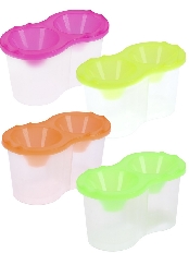 Стакан-непроливайка, двойной ЦВЕТА ФЛУОРЕСЦЕНТНЫЕ АССОРТИ (С-0498), 4 цвета, кратно 10