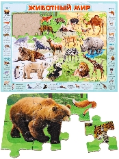 ПАЗЛ-РАМКА (358*278 мм) 60 эл. Животный мир (Арт. П60-8737)