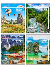 TМ"Profit"Тетрадь КЛЕТКА 80л. ВДОХНОВЛЯЮЩИЕ ВИДЫ (80-2954) (мелов. картон)