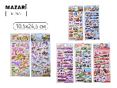 Наклейки декоративные ДЛЯ МАЛЬЧИКОВ, 10.5*24.5 см, 6 дизайнов, ОПП-упаковка