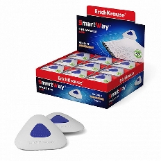 Ластик с пластиковым держателем ErichKrause® SmartWay® Mini Triangle (в пакете с европодвесом) (в ко