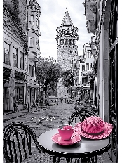 ЕЖЕДНЕВНИК А5, 80л. РОЗОВЫЕ ЧАШКА И ШЛЯПКА (80-6760) 7БЦ,контраст,цв.мел обл,недатир