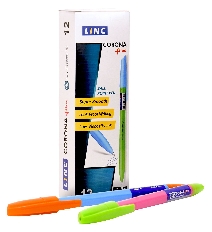 Ручка шарик. Linc Corona Plus Fancy colors синий 0,7 мм ассорти шестигран. корп.