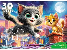 ПАЗЛЫ 30 элементов. КОТЯТА НА КРЫШЕ (Арт. ПУ30-3184)