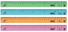 Линейка "Луна" 30 см, непрозрачная, пастельная, ассорти