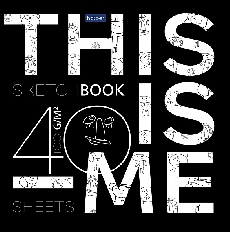 "Premium" Блокнот SketchBook 40л 220х220мм без линовки 100г/кв.м отрывная склейка глянц.ламин.тиснен