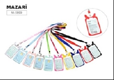 Бейдж вертикальный EARS, 65х110мм, на шнурке, микс 10 цветов, ОПП- упаковка