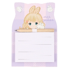 Блок для записей 14*10 40л склейка на магните 232265 Зайка КОКОС