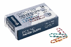 Скрепки канцелярские L28 мм, 70 шт. цветные, ЗЕБРА С28-70 ПЗ