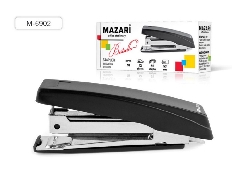 Степлер M-6902 №10, BESTSELLER, 12 листов, с антистеплером, ЧЕРНЫЙ, пластиковый