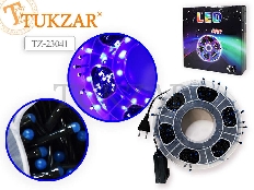 Гирлянда LED в катушке, 50м, цвет синий, провод черный,320ламп