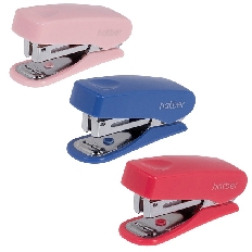 Степлер МИНИ Hatber Gentle №10 Пластиковый 12л 50 скоб захват 25мм с антистеплером Ассорти в картонн