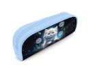 ПМО 21-20 Котик в одуванчиках - пенал мягкий,объемный, 210x80x40 мм