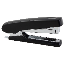 Степлер  Hatber Gentle №10 Пластиковый 16л 100 скоб захват 60мм с антистеплером Черный в к