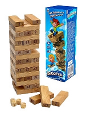 Деревянная игрушка. Игра "Башня. Высотка" (25см). Арт. ИД-0373