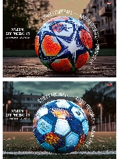 TM"Profit"Альбом для рисования А4 12л. РАЗНЫЕ ФУТБОЛЬНЫЕ МЯЧИ - 6 (12-7251) скрепка, 2диз в сп