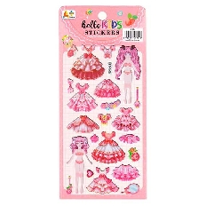 Наклейка декоративная 10*22 Одень куклу 1 уп20/4200шт Р22072-2