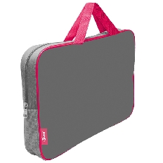 ПМД 4-42 Серый-розовый -папка менеджера А4(ручка - тесьма),п/э с диз., 350х265x80 мм