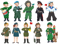 КС-17275 Комплект украшений на скотче. Защитники Родины (двухсторонние, 10 видов в комплекте), 46301