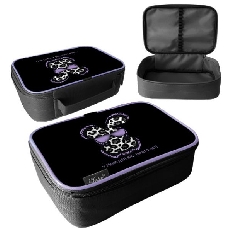 ПМК 39-20-5 Стильный заяц - пенал 1 отдел, резинки на крышке, 3 вкладыша, 210х150х70 мм