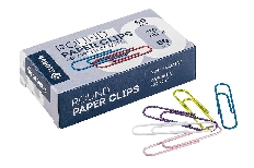 Скрепки канцелярские L50 мм, 50 шт. цветные С50-50 П