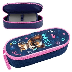 ПМК 22-20 Стильный щенок - пенал мягкий, корпусный, резинки на клапане, 210х85х50 мм