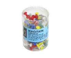 Кнопки силовые 100 шт., пластик. коробка, цветные КС-100 Ц