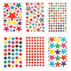 Наклейка 9,5*15,5см Звезды уп10шт  Р22072-18