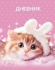 Дневник для 1-11кл. 40л А5ф тв.переплет ламинация Soft-touch-Глазки, ушки, носик-