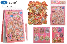 Румбокс: блокнот для творчества с наклейками /24 листа/ "ДЛЯ ДЕВОЧКИ"; 12 локаций, 12 листов с накле