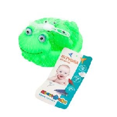 Игрушка для купания лягушка-мыльница в сетке КАПИТОШКА в кор.2*180шт