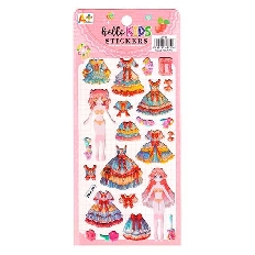 Наклейка декоративная 10*22 Одень куклу 2 уп20/4200шт Р22072-2