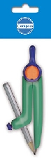 Циркуль пластмасс. с карандашом (козья ножка) зеленый