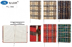 Ежедневник:"ШОТЛАНДКА", на резинке, блок клетка 1 офсет с ляссе, 80 листов, 21*14,5 см /А5/