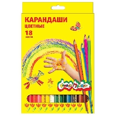 Набор цветн.каранд Каляка-Маляка 18 цв. шестигранные 3+