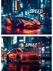 TM"Profit"Альбом для рисования А4 12л. АВТО В ГОРОДЕ - 4 (12-7243) скрепка, 2 диз в сп