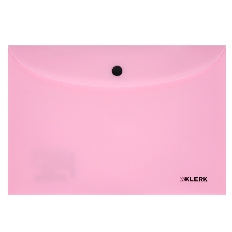 Папка-конверт на кноп А5 (170*240мм) 0,18мм KLERK Pastel 241296 непрозрачная ассорти 2 вида